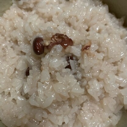 もち米だけの赤飯、もちもちしていておいしかったです♪